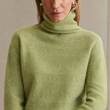 Élodie Stacked-Collar Sweater — Lime, banana_republic product shot