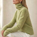 Élodie Stacked-Collar Sweater — Lime, banana_republic product shot