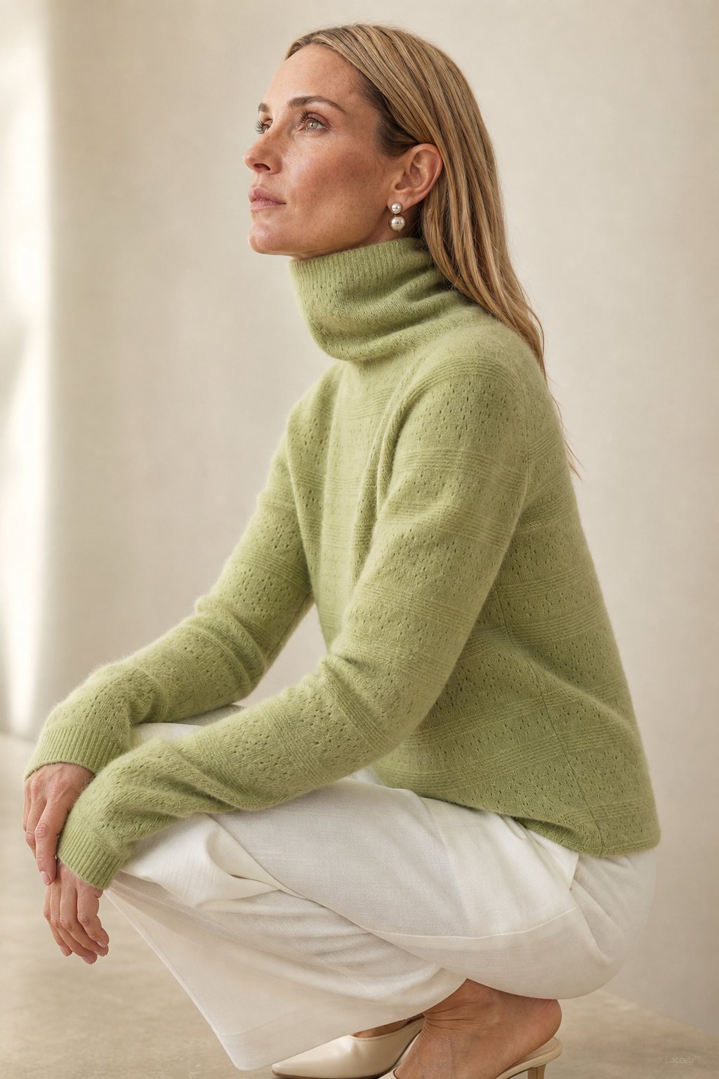 Élodie Stacked-Collar Sweater — Lime, banana_republic product shot