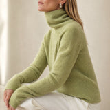 Élodie Stacked-Collar Sweater — Lime, banana_republic product shot