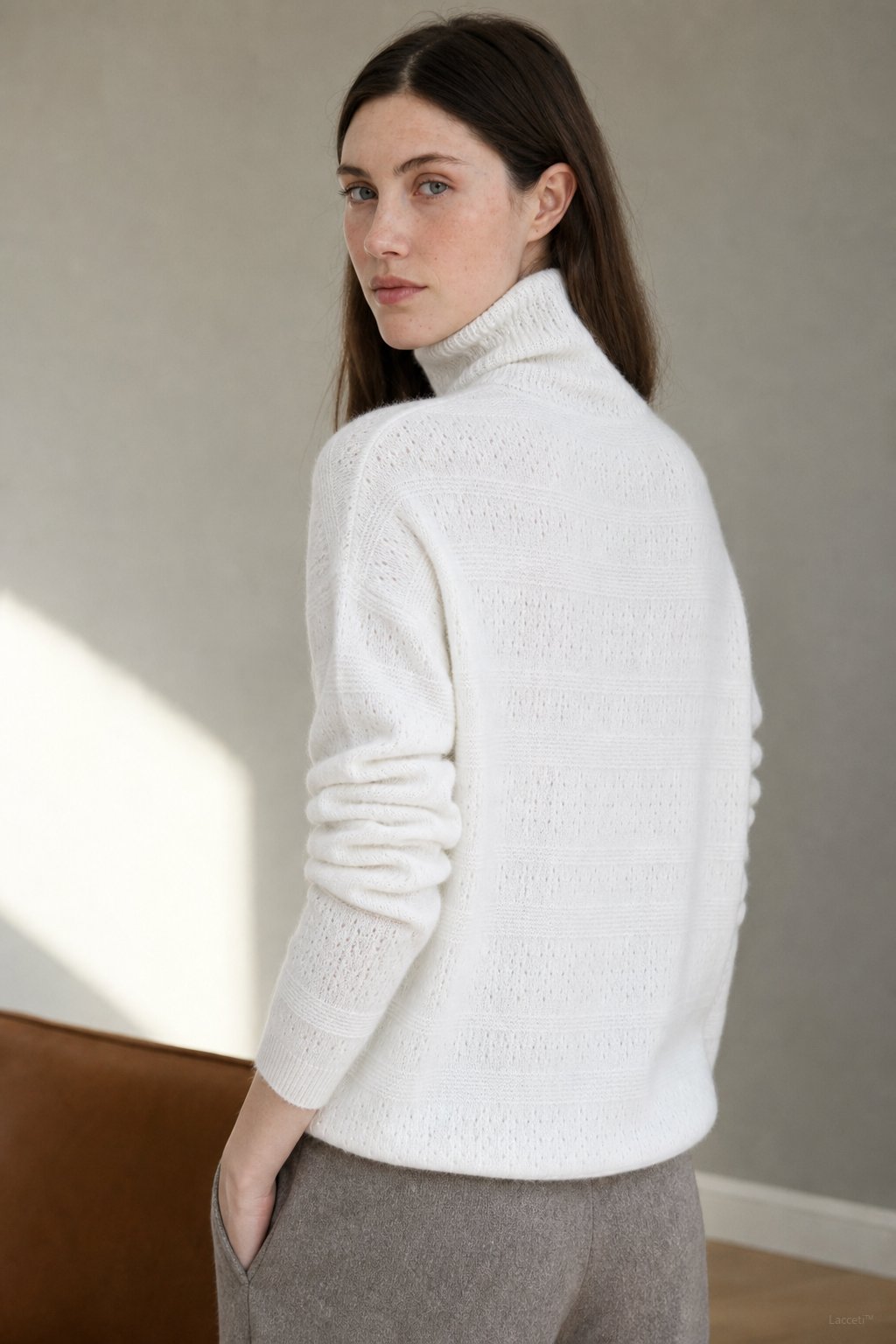 Élodie Stacked-Collar Sweater — White, banana_republic product shot