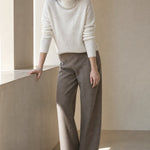 Élodie Stacked-Collar Sweater — White, banana_republic product shot