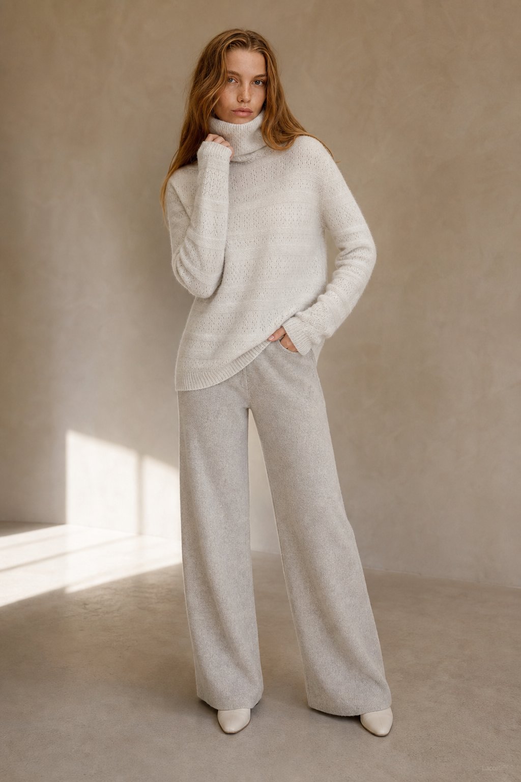 Élodie Stacked-Collar Sweater — Beige, banana_republic product shot