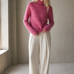 Élodie Stacked-Collar Sweater — Wine Red, banana_republic product shot