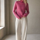 Élodie Stacked-Collar Sweater — Wine Red, banana_republic product shot