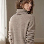 Élodie Stacked-Collar Sweater — Khaki, banana_republic product shot