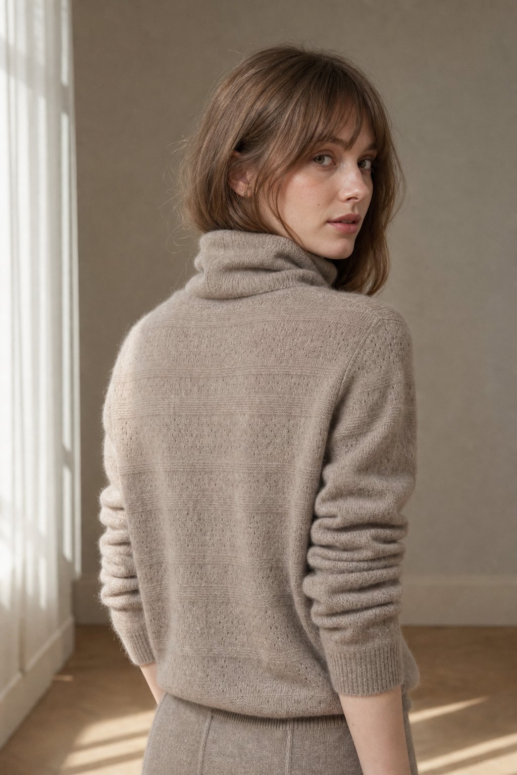 Élodie Stacked-Collar Sweater — Khaki, banana_republic product shot