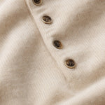 Louison Half-Button Pullover Sweater — Cream, banana_republic product shot