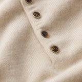 Louison Half-Button Pullover Sweater — Cream, banana_republic product shot