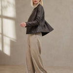 Margaux Italian Leather Jacket — Dark Brown, banana_republic product shot