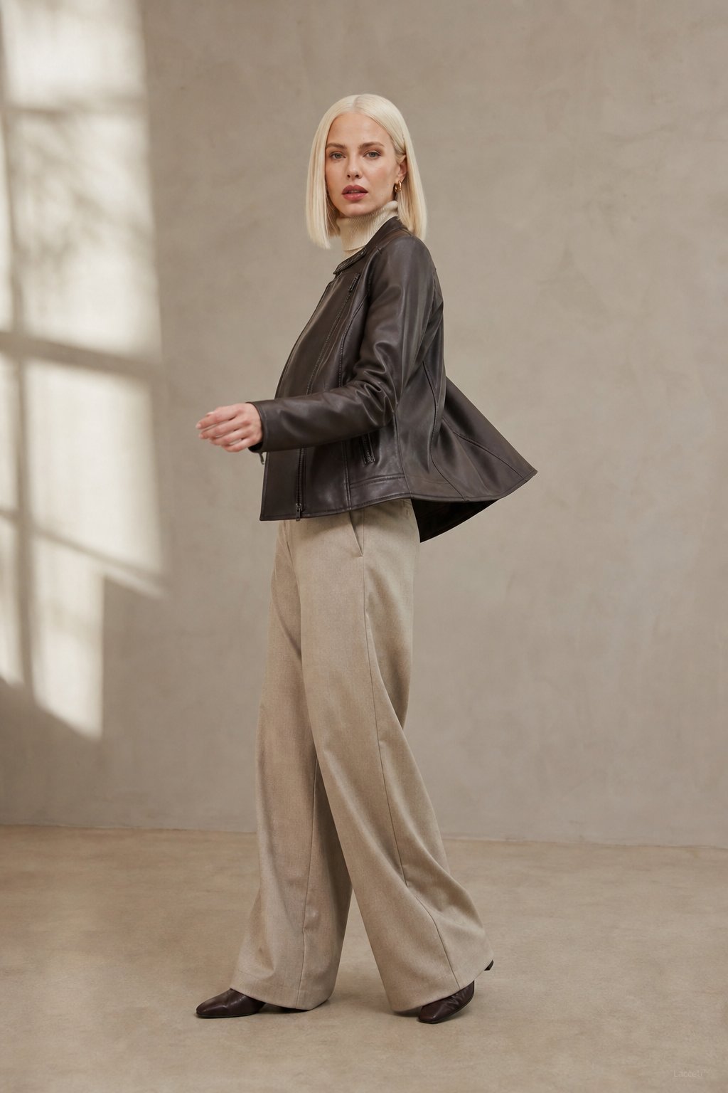 Margaux Italian Leather Jacket — Dark Brown, banana_republic product shot