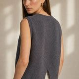 Mary Classic Wool Knit Vest — Gray, banana_republic product shot