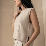 Mary Classic Wool Knit Vest — Beige, banana_republic product shot