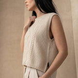 Mary Classic Wool Knit Vest — Beige, banana_republic product shot