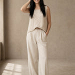 Mary Classic Wool Knit Vest — Beige, banana_republic product shot