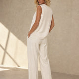 Mary Classic Wool Knit Vest — White, banana_republic product shot
