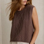 Mary Classic Wool Knit Vest — Brown, banana_republic product shot