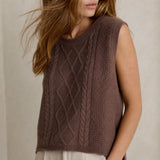 Mary Classic Wool Knit Vest — Brown, banana_republic product shot