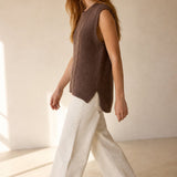Mary Classic Wool Knit Vest — Brown, banana_republic product shot