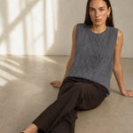 Mary Classic Wool Knit Vest — Gray, banana_republic product shot