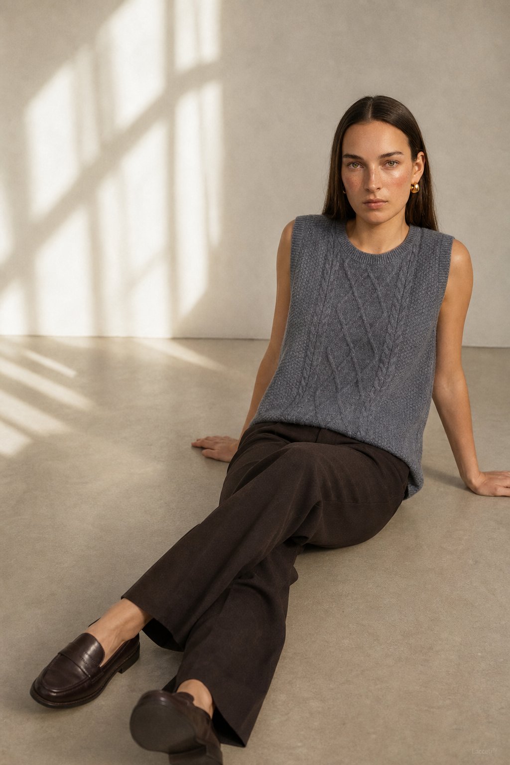 Mary Classic Wool Knit Vest — Gray, banana_republic product shot