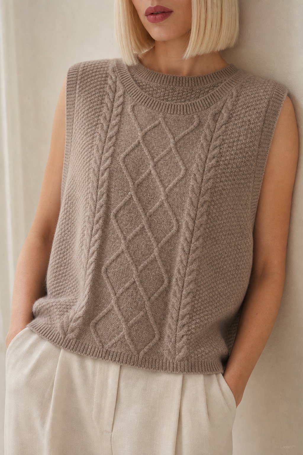 Mary Classic Wool Knit Vest — Camel, banana_republic product shot