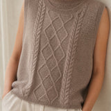 Mary Classic Wool Knit Vest — Camel, banana_republic product shot