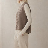 Mary Classic Wool Knit Vest — Camel, banana_republic product shot
