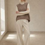 Mary Classic Wool Knit Vest — Camel, banana_republic product shot