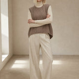 Mary Classic Wool Knit Vest — Camel, banana_republic product shot