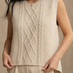 Mary Classic Wool Knit Vest — Beige, banana_republic product shot