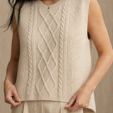 Mary Classic Wool Knit Vest — Beige, banana_republic product shot