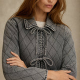 Maud Quilted Denim Jacket — Gray, banana_republic product shot