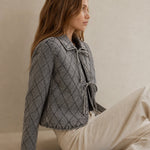 Maud Quilted Denim Jacket — Gray, banana_republic product shot