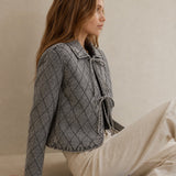 Maud Quilted Denim Jacket — Gray, banana_republic product shot