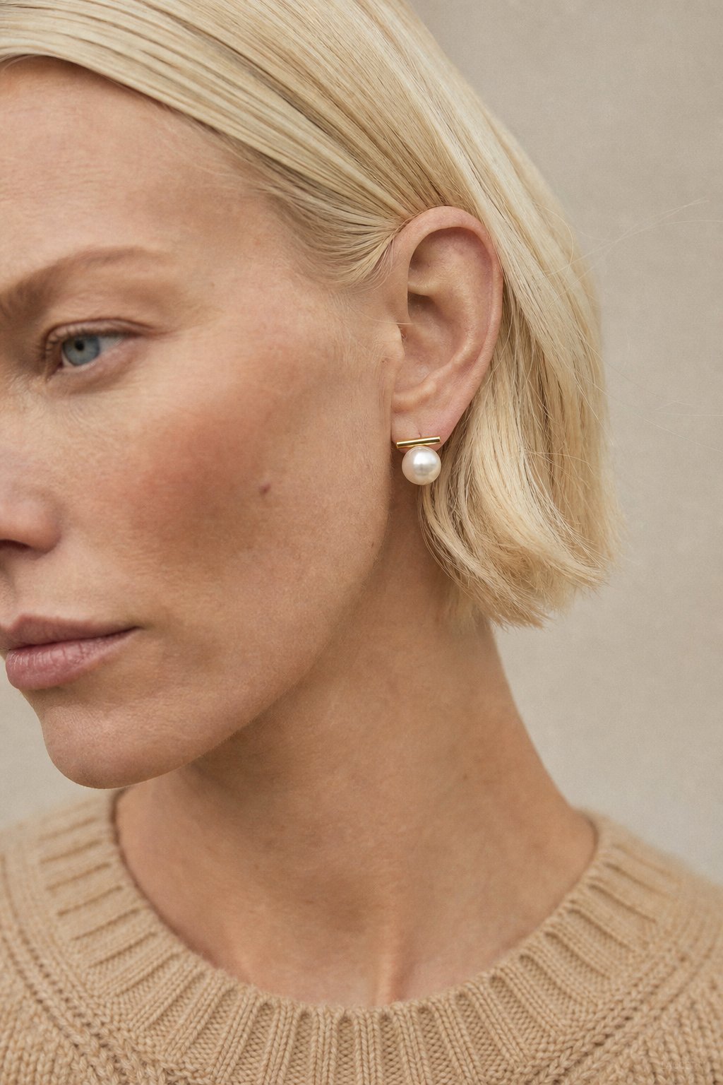 Moonlit Drops Pearl Earrings — White pearl, studio product shot