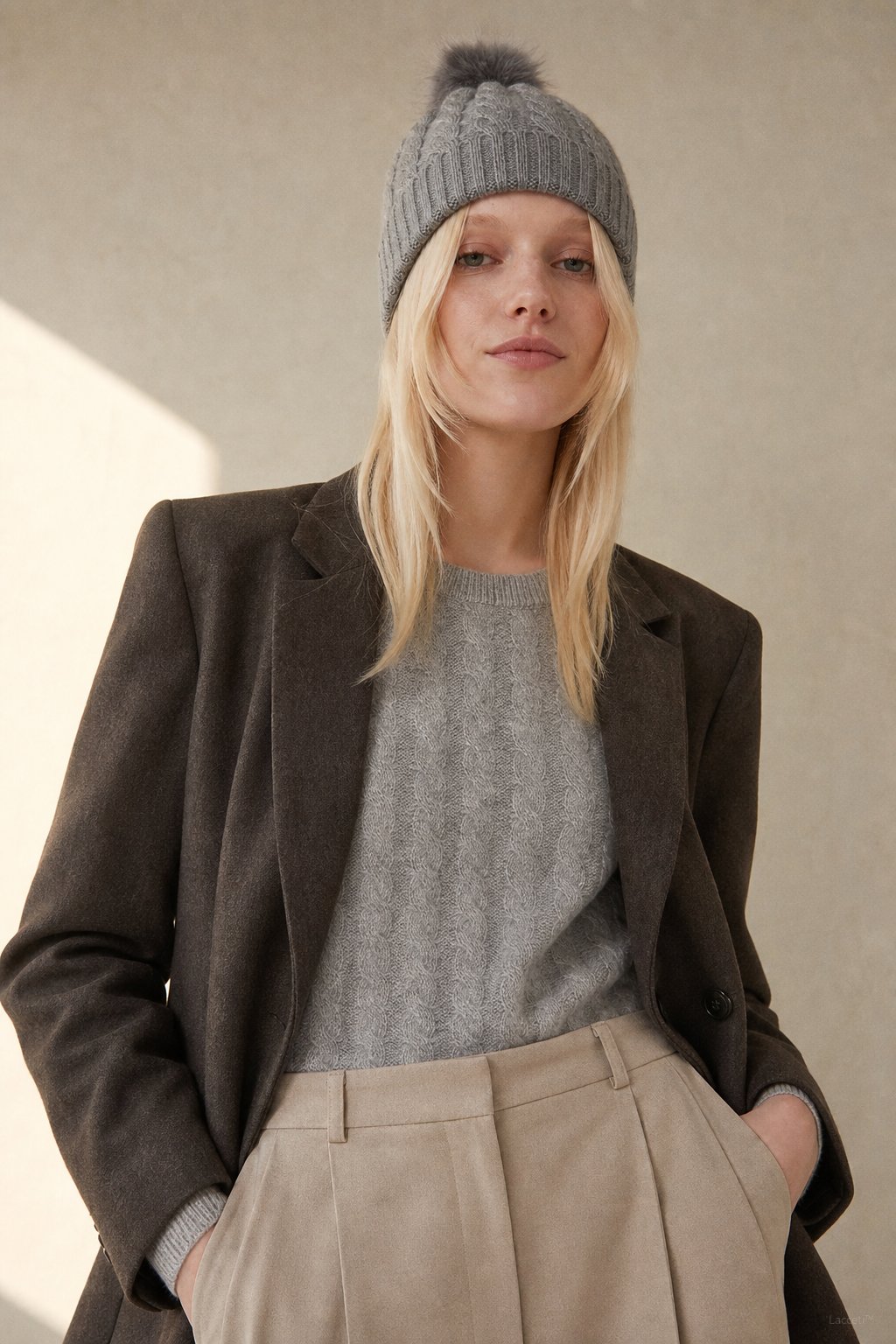 Nordisk Värme Cashmere Beanie — Light Gray, banana_republic product shot