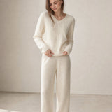 Ondine V-Neck Cashmere Pullover — Cream, banana_republic product shot