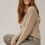 Ondine V-Neck Cashmere Pullover — Camel, banana_republic product shot