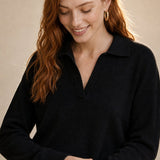 Palermo Polo Knit Set — Black, studio product shot