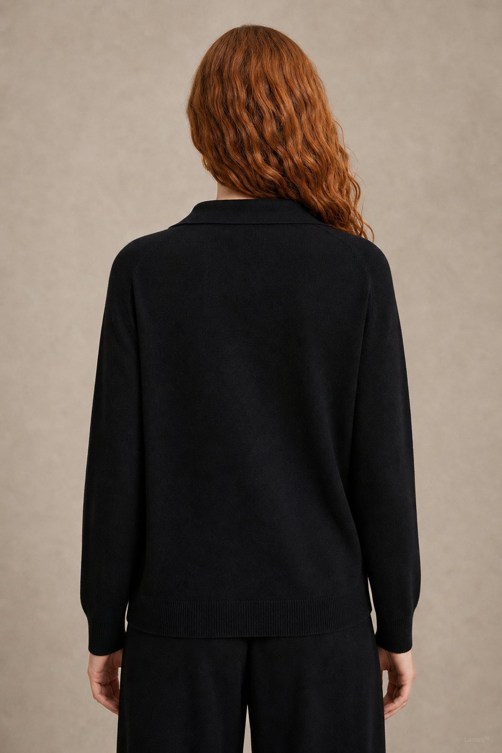 Palermo Polo Knit Set — Black, studio product shot
