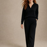 Palermo Polo Knit Set — Black, studio product shot