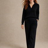 Palermo Polo Knit Set — Black, studio product shot