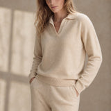 Palermo Polo Knit Set — Khaki, studio product shot