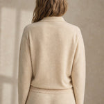 Palermo Polo Knit Set — Khaki, studio product shot