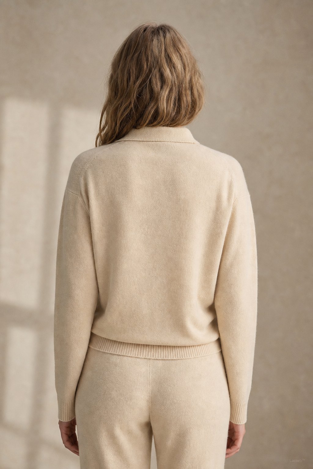 Palermo Polo Knit Set — Khaki, studio product shot