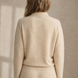 Palermo Polo Knit Set — Khaki, studio product shot