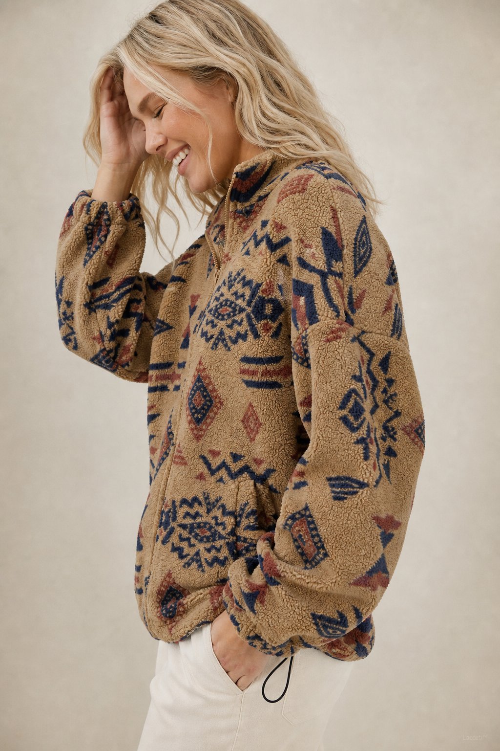 Romane Fleece Jacket — Brown, banana_republic product shot
