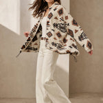 Romane Fleece Jacket — Beige, banana_republic product shot