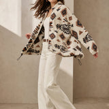 Romane Fleece Jacket — Beige, banana_republic product shot